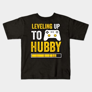 Leveling Up To Husband Kids T-Shirt